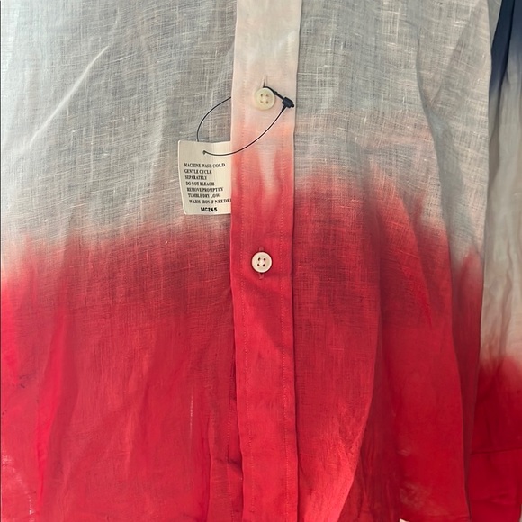 Polo by Ralph Lauren Blue and Red Casual Button Down Shirt - Picture 5 of 12